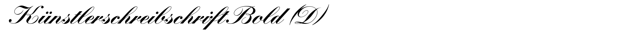 Künstlerschreibschrift Bold (D) image